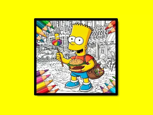 Sách tô màu BTS Simpsons
