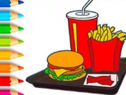 Sách tô màu: Hamburger