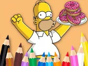 Sách tô màu: Simpson Donut
