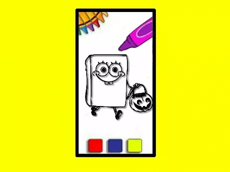 Sách tô màu Halloween SpobgeBob