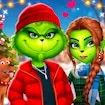 Cặp đôi Grinch ăn mặc trong kỳ nghỉ